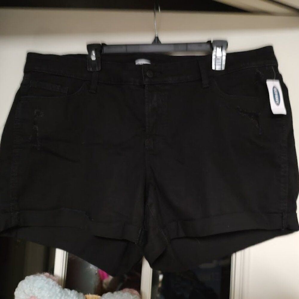 New Old Navy Black Boyfriend Shorts Size Women's 18 Plus